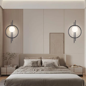 Modern Circular LED Wall Sconces - Minimalist Dual Ring Wall Lights